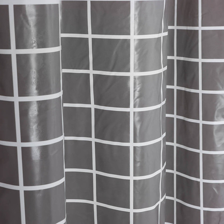 Шторка для ванной тм VETTA Квадро, ПЕВА 60г/м2, 180x200см, серый цвет