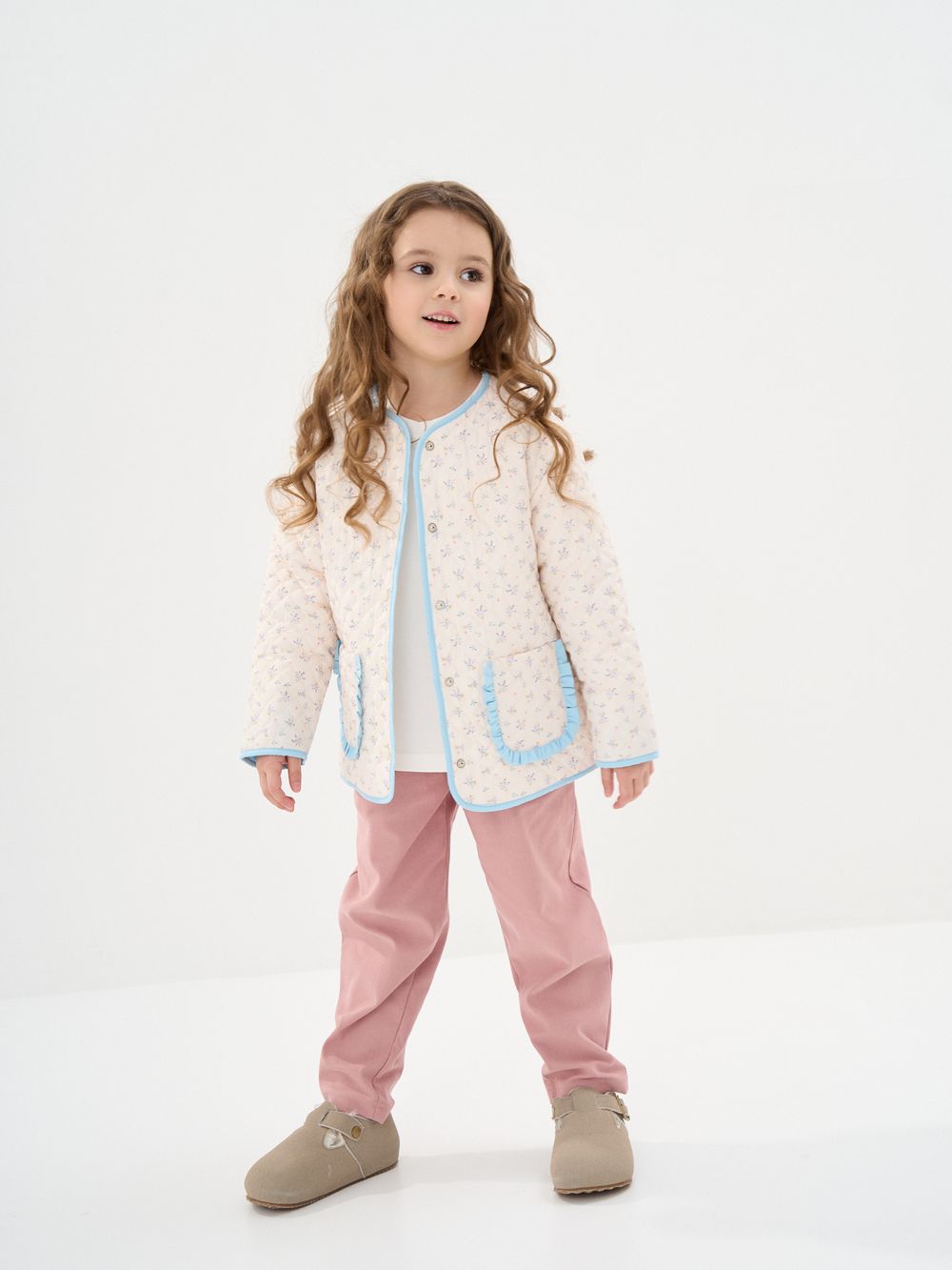 Куртка стеганая на кнопках "Незабудка"