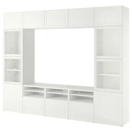 Комбинация для хранения ТВ - IKEA BESTÅ/BESTA, 231x42x300см, черный, БЕСТО ИКЕА