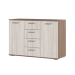 К-2 Комод 4 ящика и 2 створки Ясень шимо темный / Ясень шимо светлый