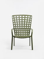 Лаунж-кресло пластиковое с подушкой Nardi Folio, агава, серый