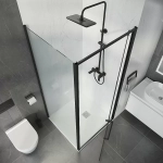 Душевой уголок Niagara Nova NG-35-10AGR-A90GR-34 100x90 стекло прозрачное/профиль графит матовый