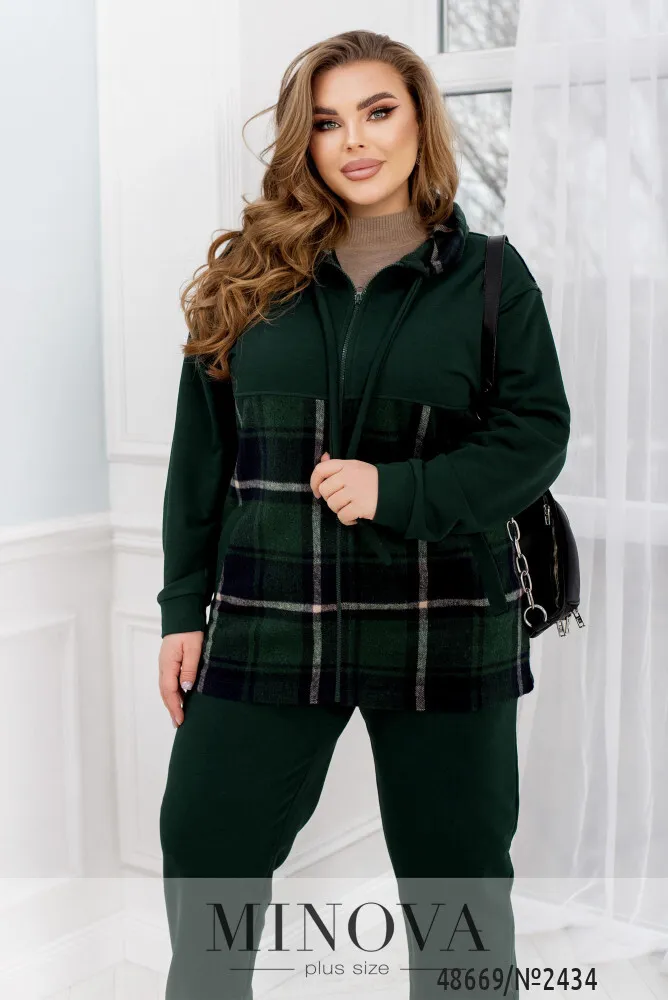 Костюм 2434-темно-зеленый Minova