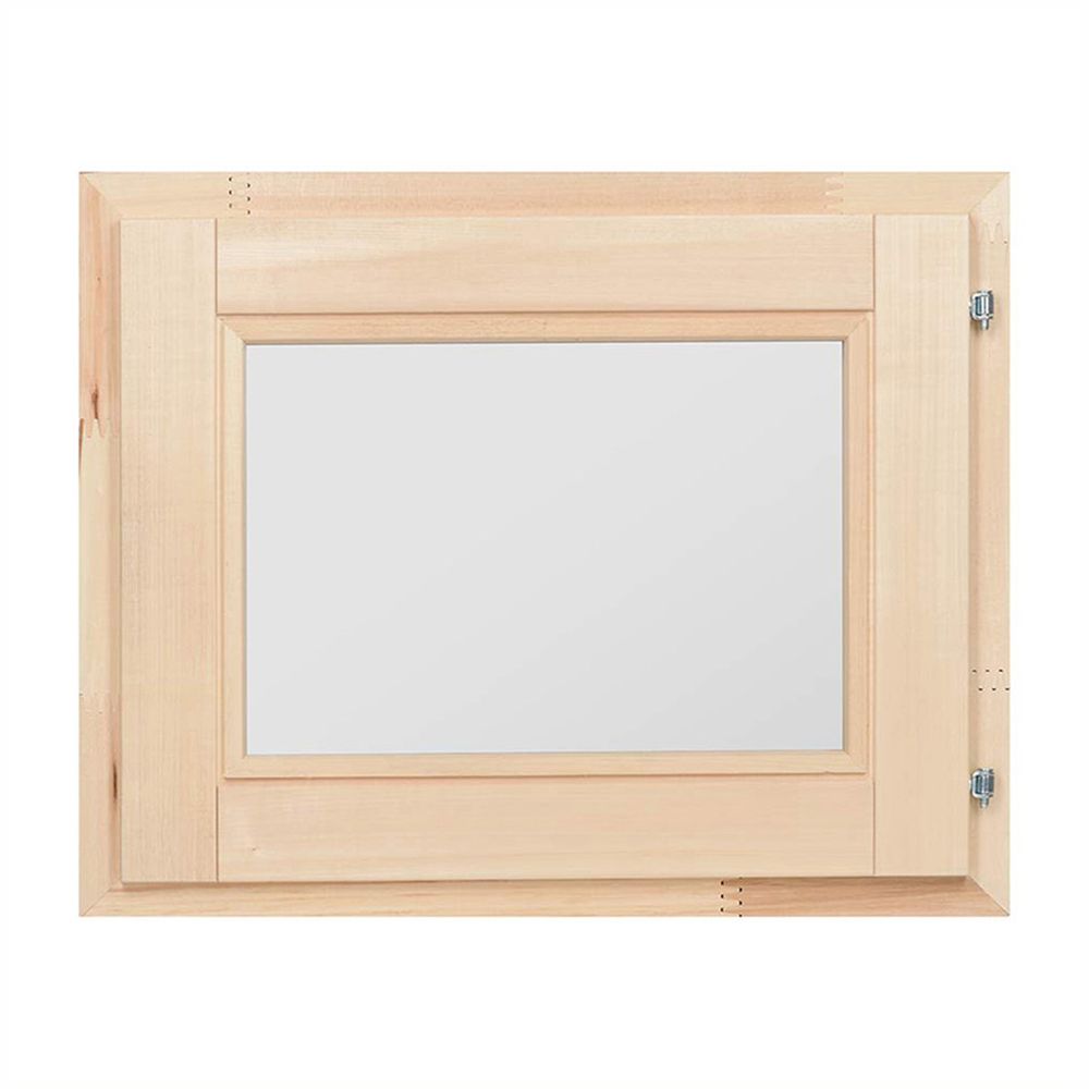 Форточка для бани и сауны Банные штучки, открытие наружу, двойное стекло, 40 х 50 см, липа, 271227