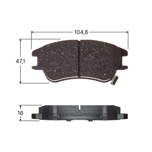 Колодки тормозные дисковые Avantech передние (противоскрипная пластина в компл.) AV196