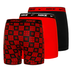 Nike Everyday Stretch Briefs Boxer Shorts 3 Pack Men - Red, Black