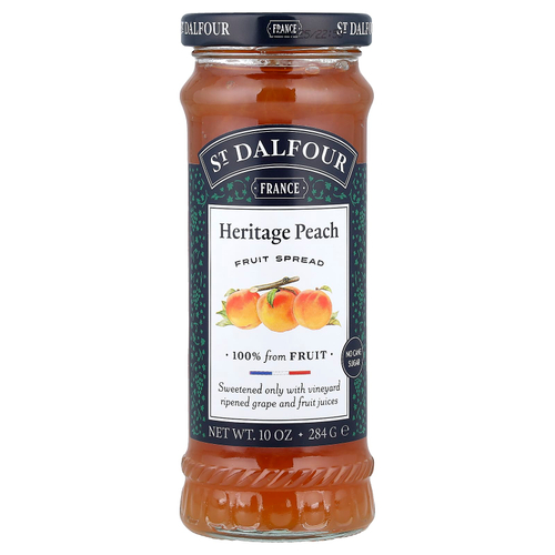 St. Dalfour, фруктовый джем, персиковый вкус, 284 г (10 унций)