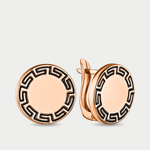Серьги женские из розового золота 585 пробы без вставок (арт. СЗГЭ-1-3)