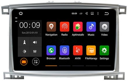 Магнитола для Toyota Land Cruiser 100 2002-2007, LX470 (экран климата внизу) - AIROC 2K RX-1123 Android 13, QLed+2K,  ТОП процессор, 8/128, CarPlay, SIM-слот