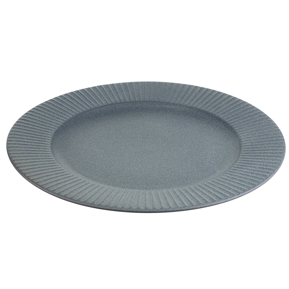 Набор обеденных тарелок soft ripples,  D27 см, серые, 2 шт.