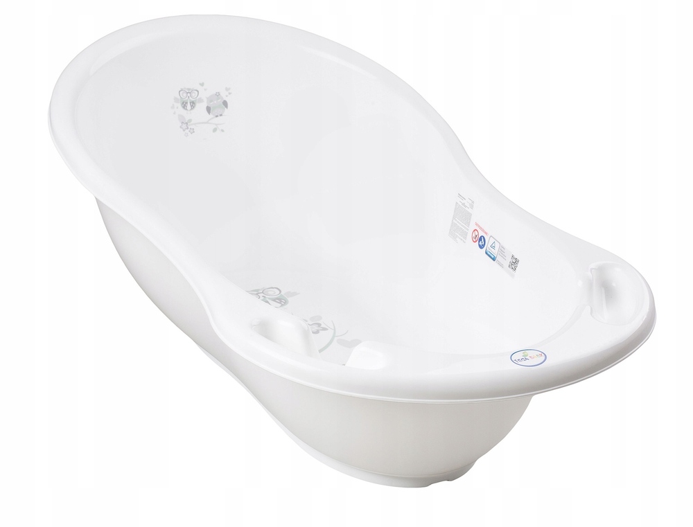 Детская ванна "Совенок" 102 см, белый, со сливной пробкой