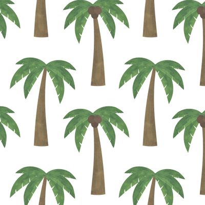 Пальмы акварель