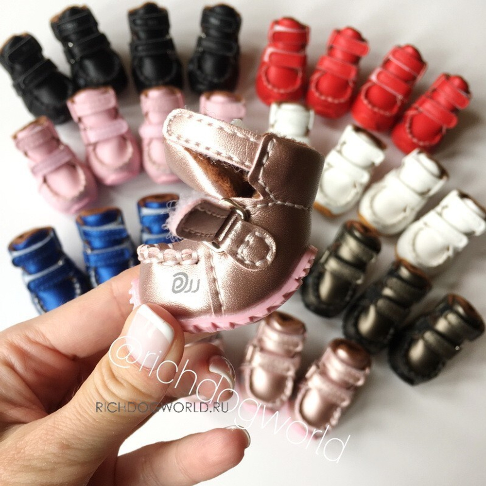 302 W Ботинки "Эко кожа" на меху/Анатомическая обувь для собак. ЗИМА.