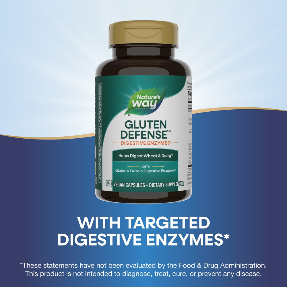 Nature's Way, Gluten Defense с DPP IV, 120 веганских капсул