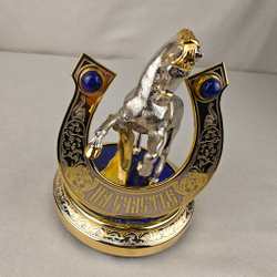 Конь с подковой "На счастье". Лазурит