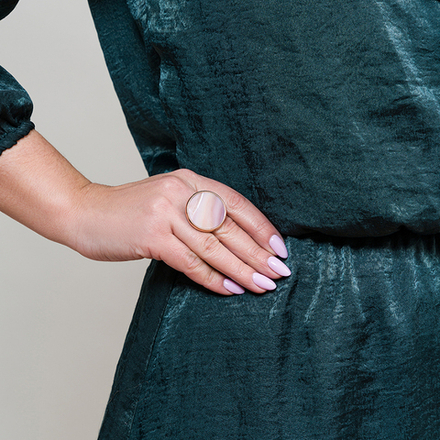 Кольцо Fiore Luna SHELL ROSE KR01734-4/7 R/RG