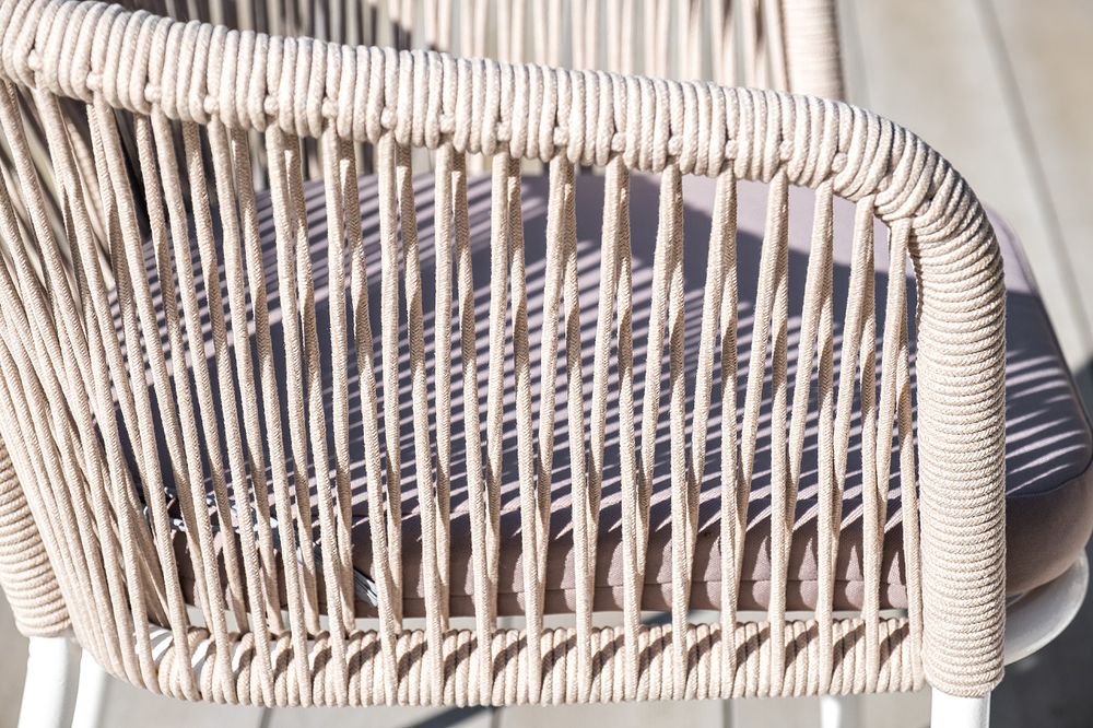 "Диего" обеденная группа на 4 персоны, круглый стол "дуб", цвет бежевый