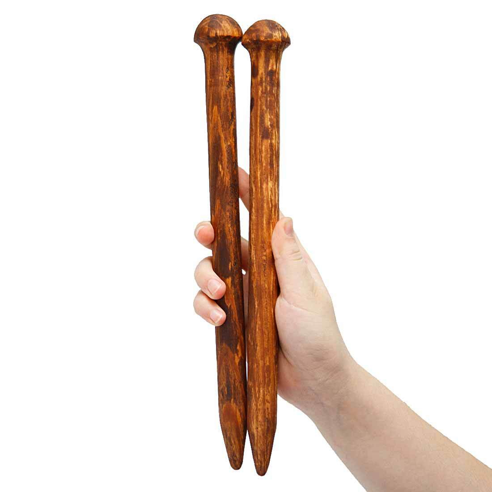 Гигантские Спицы для Толстой Пряжи из Дерева 20мм/400мм Сосна #N10