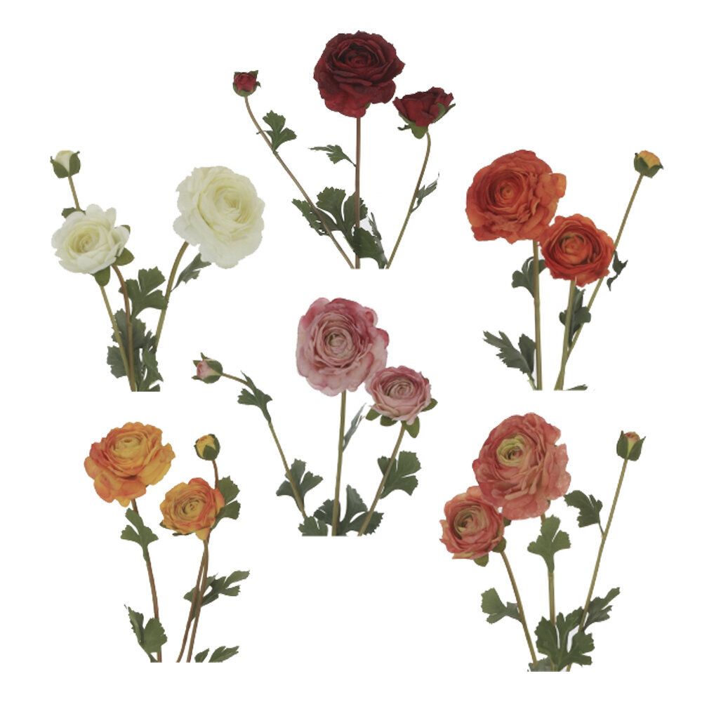 GAEM Цветок искусственный "Ранункулюс", L14 W17 H62 см, 6в.