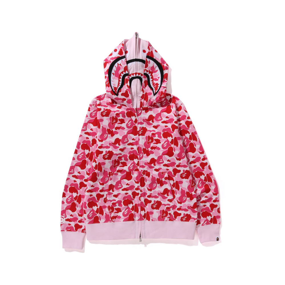 A Bathing Ape Abc Camo Double Shark Full Zip Худи Fw23 розовый