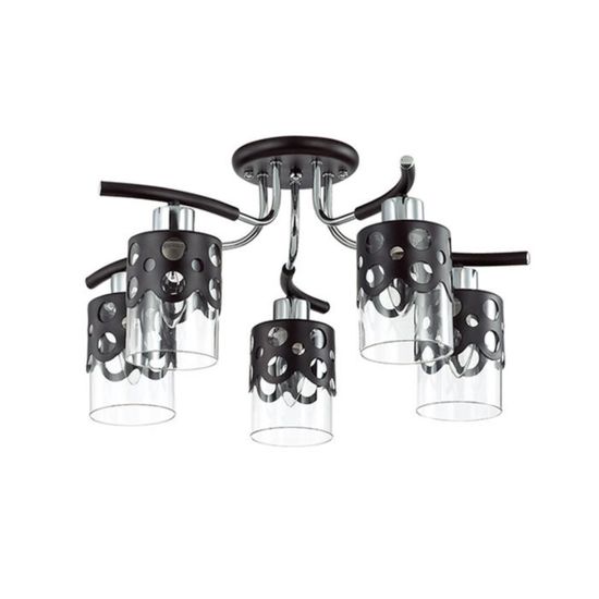 3272/5C COMFI LN16 187 венге/хром/стекло/метал.декор Люстра потолочная E14 5*60W 220V COLETT