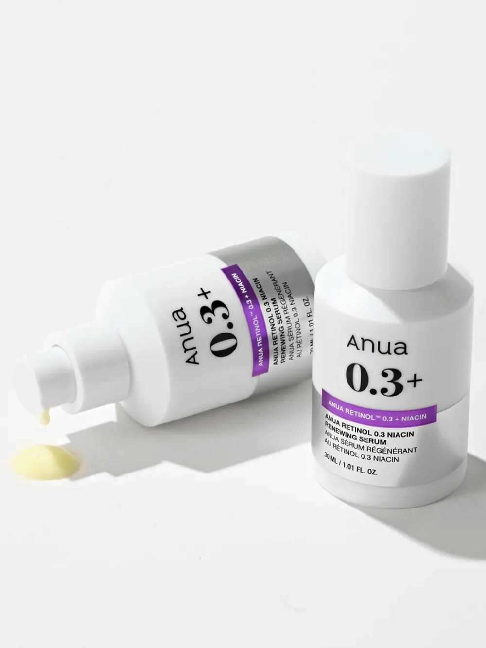 Anua Обновляющая сыворотка с ретинолом и ниацинамидом Nano Retinol 0,3% + Niacin Renewing Serum 30 мл