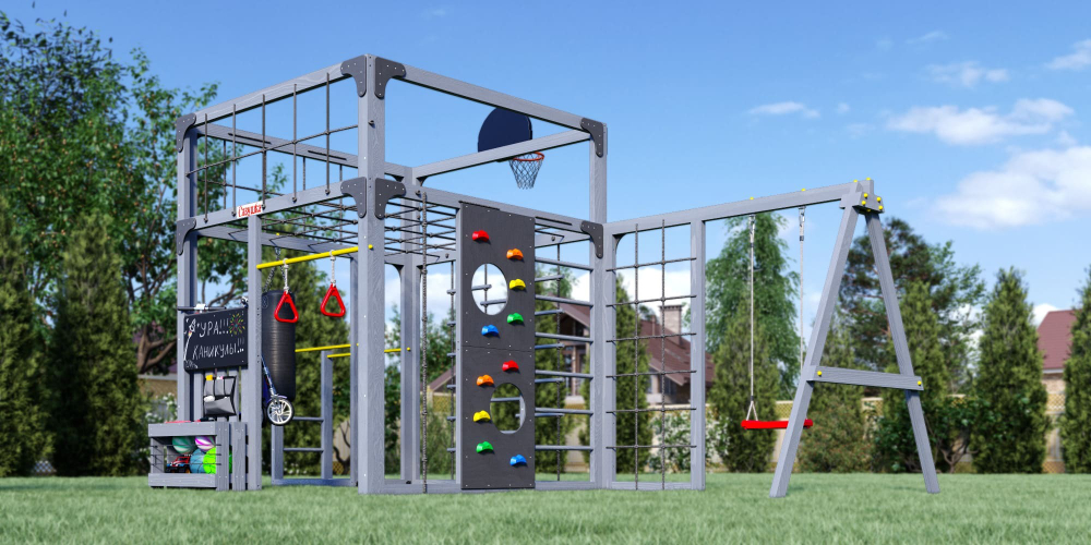 Детская площадка Савушка КУБ-6 (серый)