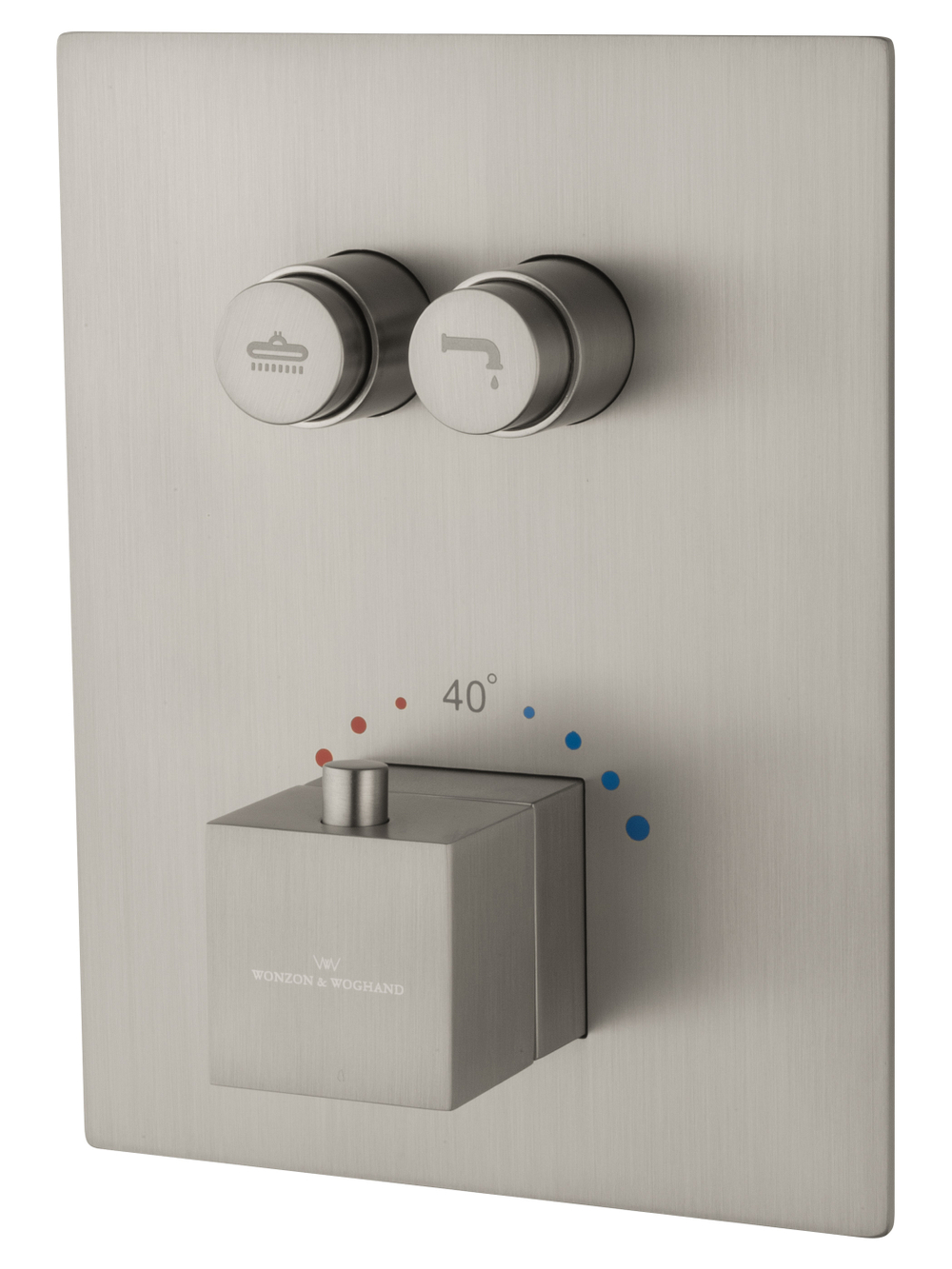 Душевая система с термостатом встраиваемая WONZON & WOGHAND, Брашированный никель (WW-88929003-BN)