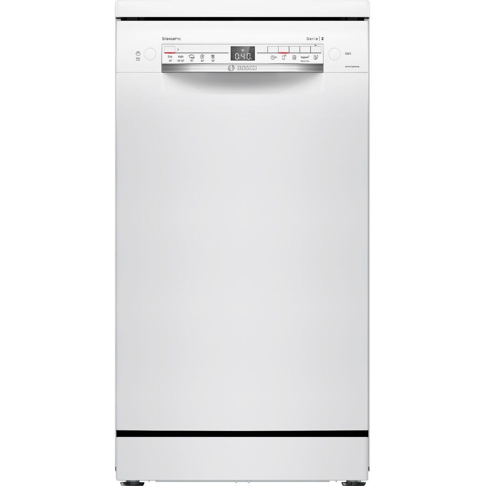 Посудомоечная машина Bosch SPS2HMW54Q Serie 2, узкая, 10 комплектов, 5 программ, защита от протечек, белый
