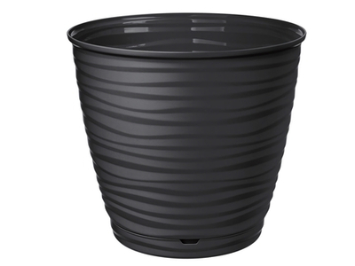 Горшок цветочный Saffron 1,5л с поддоном (черный)
