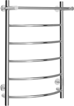 Полотенцесушитель электрический EWRIKA Сафо ПР 80x55 см, подключение справа, слева, глянцевый хром, лесенка, с полкой
