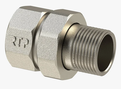 Американка латунь 1/2 нар.р. с пласт. кольцом электро