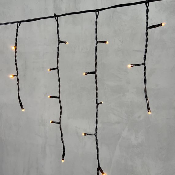 Светодиодная бахрома 4,9*0,5 м., 240 экстра теплых белых LED ламп, черный провод ПВХ, Beauty Led (PIL240-11-2EWW)