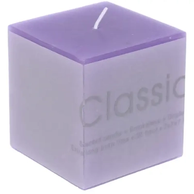 Свеча «Classic» 7*7*7,5см цвет лавандовый ZD-131