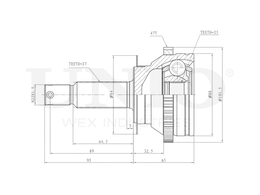 ШРУС внешний UNIO CVJ-20295