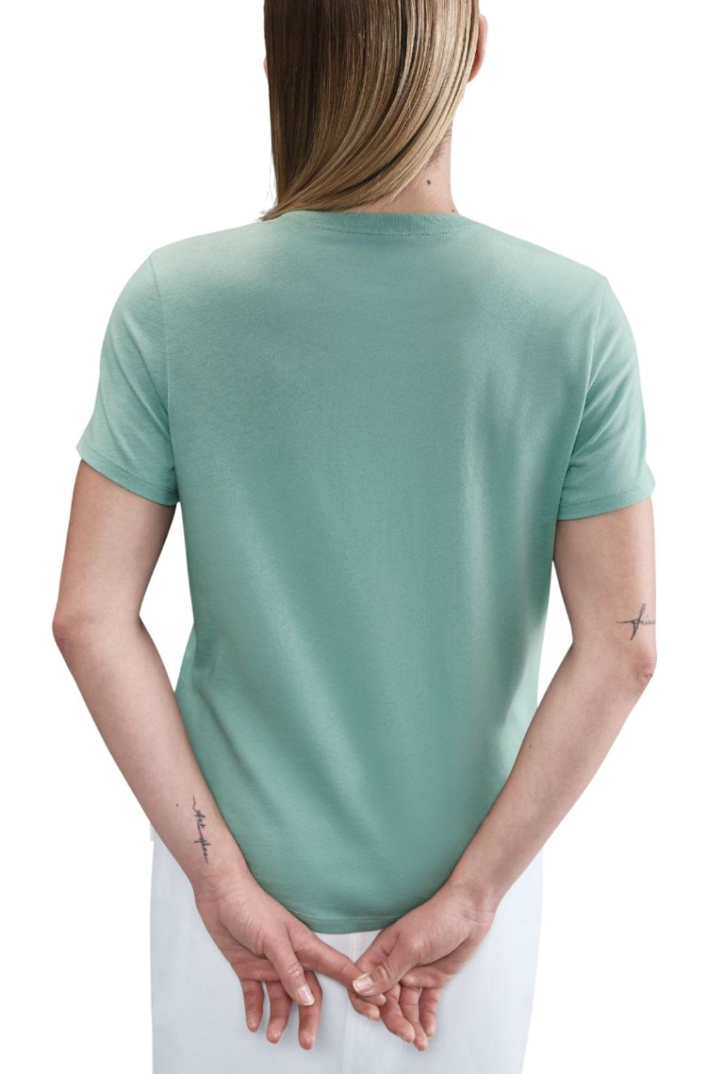 Женская теннисная футболка Nike Sportswear Club Essentials - cannon/white