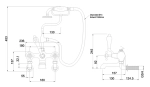 Смеситель для ванны Burlington Claremont T8-QT BNKL шлифованный никель