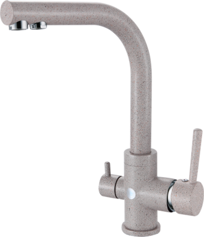 16025-A Смеситель(БЕЖ. ПЕСОЧ) с фильт GANZER  (10/1шт)