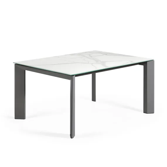 Стол Atta 160 (220) x90 антрацит, керамика