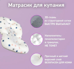 Детская ванна складная Luxmom HBT-005,c термометром и матрасиком, розовый