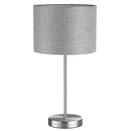 8251/1T MODERNI LN26 530  никель/серый, металл/текстиль Настольная лампа Е27 60W 220V NIKKI