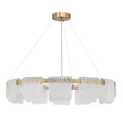 SL6021.203.66 Светильник подвесной ST-Luce золотистый/прозрачный LED 1*66W 3000K VOILE