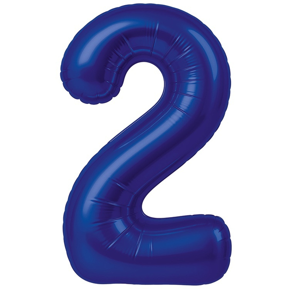 Цифры 102 см "Темно-синие металлик" слим (slim)