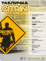 Табличка декоративная "Call of Duty: Modern Warfare 3" на дверь и стену, прикольная штука в подарок геймеру, декоративный знак, 24,5х24,5 см, Айдентика Технолоджи