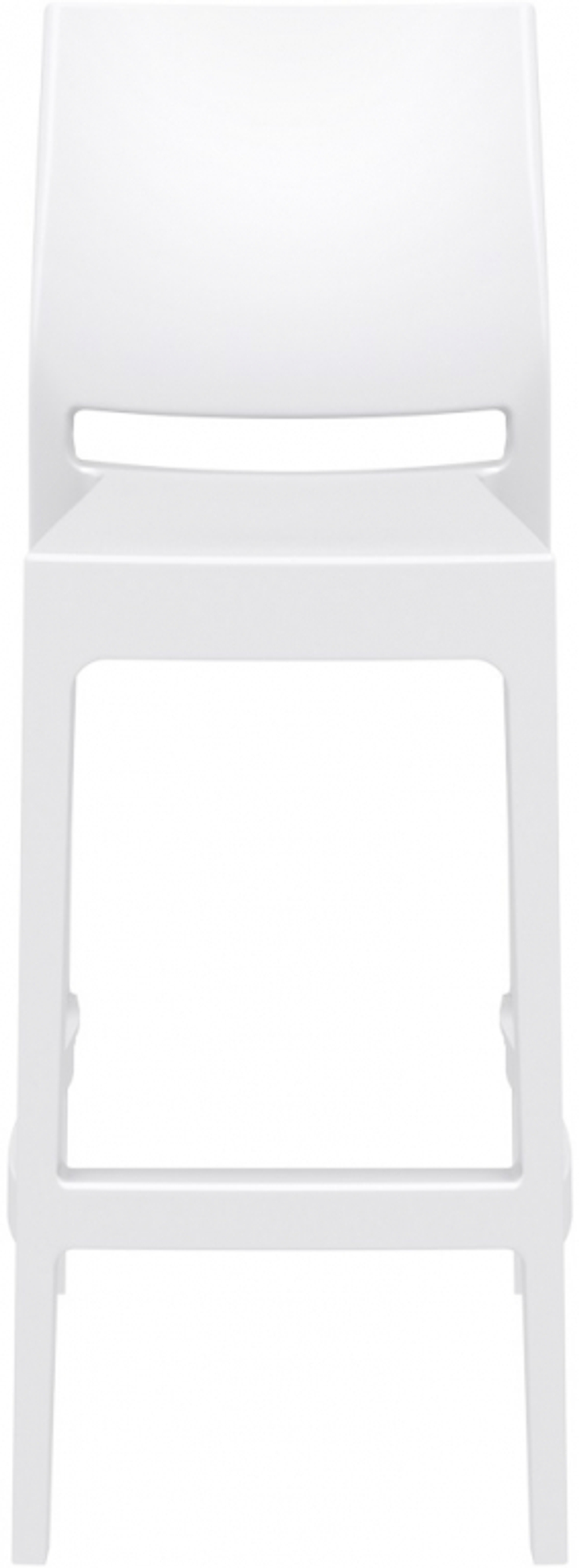 Стул пластиковый барный, Siesta Contract Maya Bar 75, белый