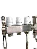 Коллекторная группа с расходомерами САРМАТ 1"х3/4" 12 вых. нержавейка (CN)