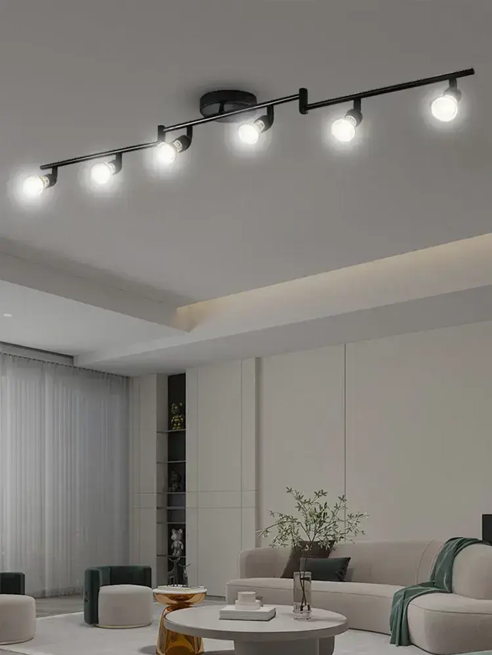 Люстра потолочная трековый светильник на кухню потолочный, люстра черная для гостиной, GU10
