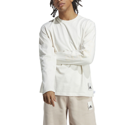 Мужское теннисное поло adidas Lounge Long-Sleeve Top Long Sleeve Men - White