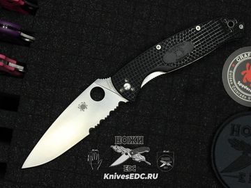 Складной нож Spyderco Resilience Lightweight 142PSBK c клинком из стали 8Cr13MoV, рукоять FRN