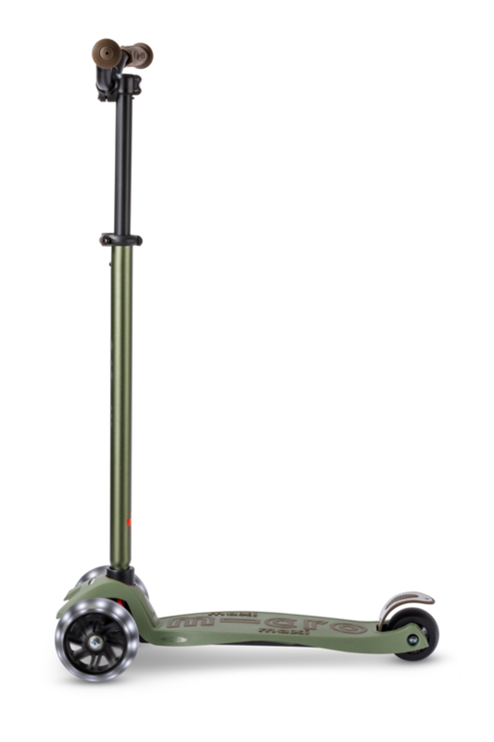 Самокат Maxi Micro Deluxe Pro LED оливковый
